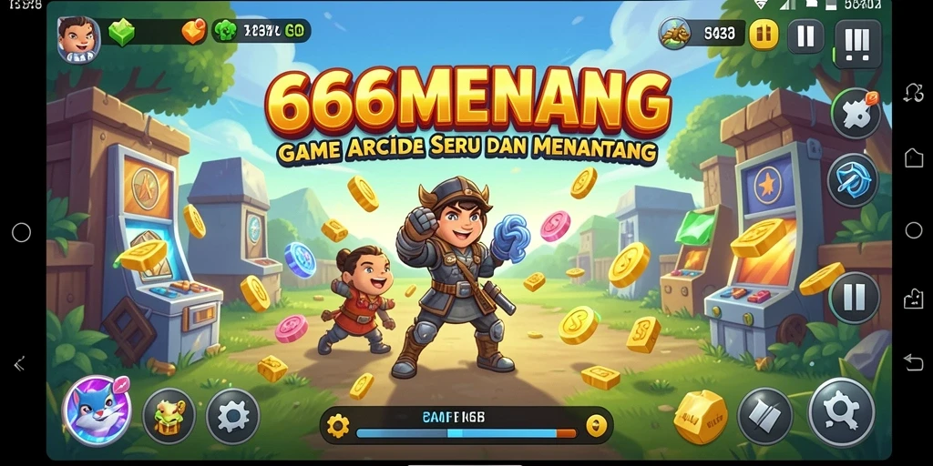 Tampilan gameplay mencolok dari 666MENANG yang menarik dan seru.