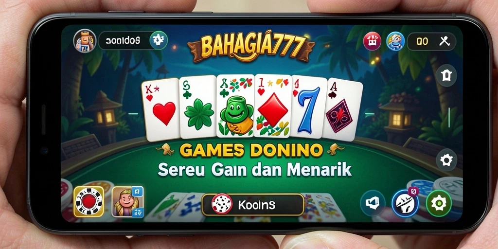 Tangkapan layar gameplay BAHAGIA777 yang menunjukkan keseruan permainan domino.