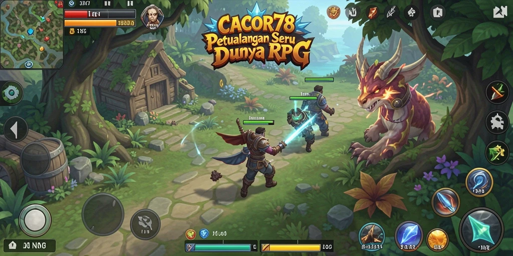 Screenshot menampilkan aksi seru dalam gameplay RPG
