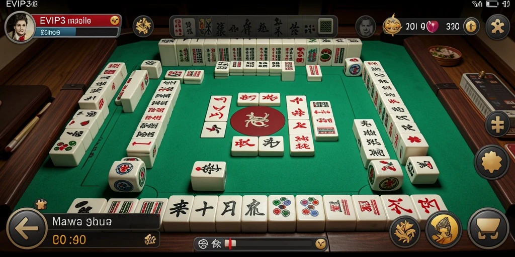 Tampak layar permainan Mahjong yang penuh warna dan menantang.