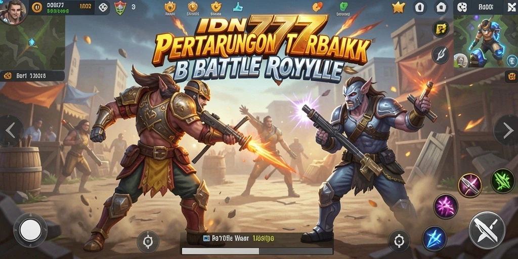 Gameplay seru IDN777 dalam pertempuran Battle Royale.