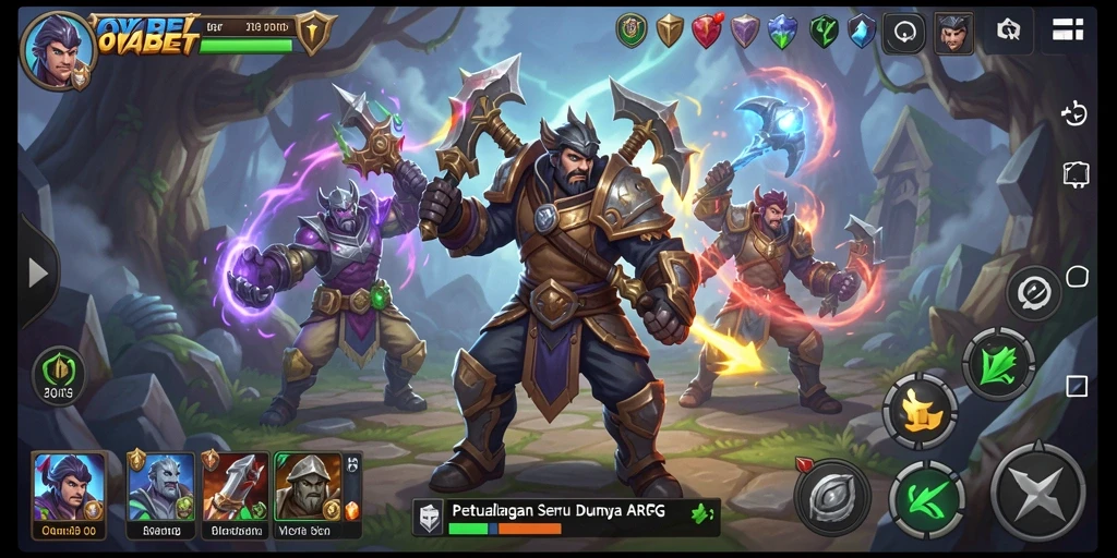 Screenshot utama dari gameplay seru OVABET dalam dunia ARPG.