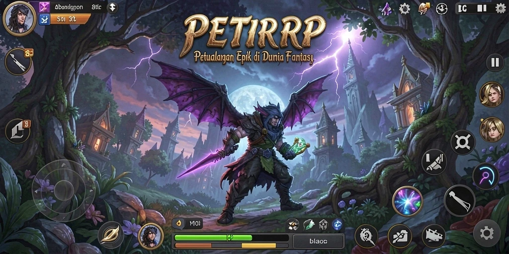 Screenshot menampilkan aksi seru dalam petualangan RPG.