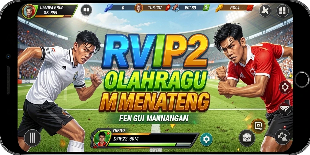 Screenshot menunjukkan aksi mendebarkan dalam permainan olahraga RVIP2.