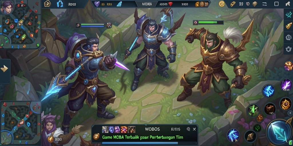 Tampilan seru gameplay WDBOS dalam pertarungan tim.
