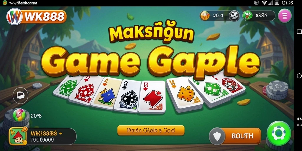 Tampilan gameplay WK888 yang seru dan menarik dalam bermain Gaple.