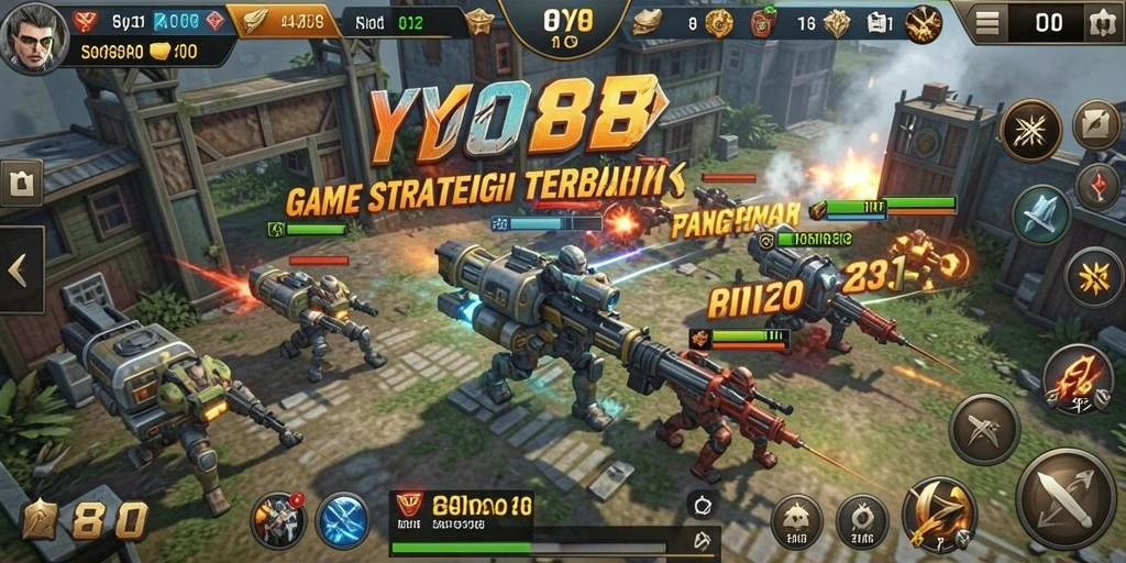 Tampilan gameplay yang menegangkan dan penuh strategi dari YOYO88.